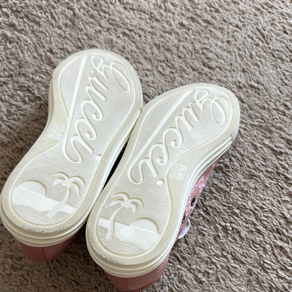 Gucci Tess S Gomma Women's Rose GG Monogram Sneakers Size 37 / 7 - Picture 12 of 16